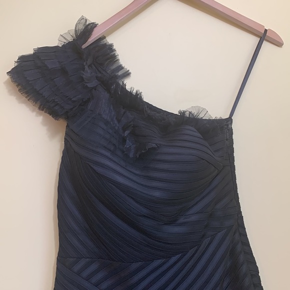 Gracia Wednesday Black Bandage Style Tulle One Shoulder Cocktail Formal Dress L - Picture 3 of 16